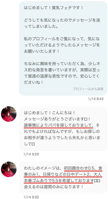 ワクワクメールの業者とのメールやり取り２