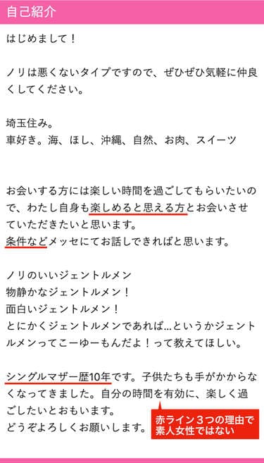 ワクワクメールの女性の自己紹介を吟味する